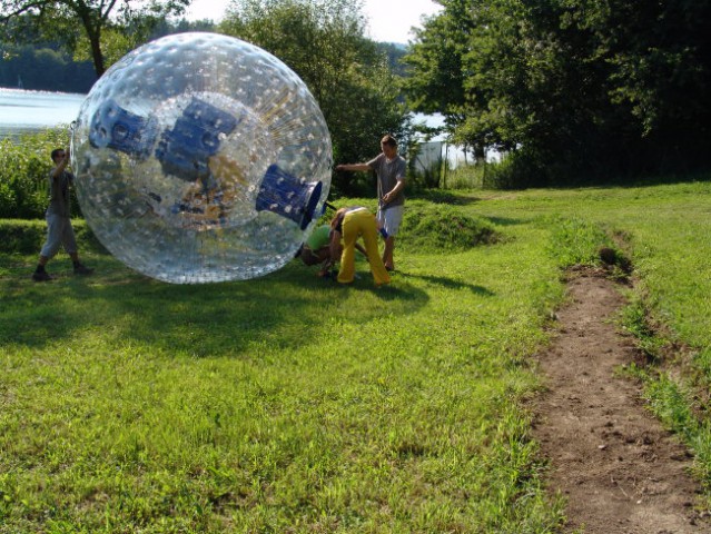 Zorbing
get you in 
and ...