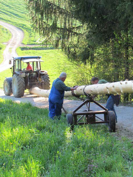 Postavljanje mlaja na Ponikvi - 26.4.2013 - foto povečava