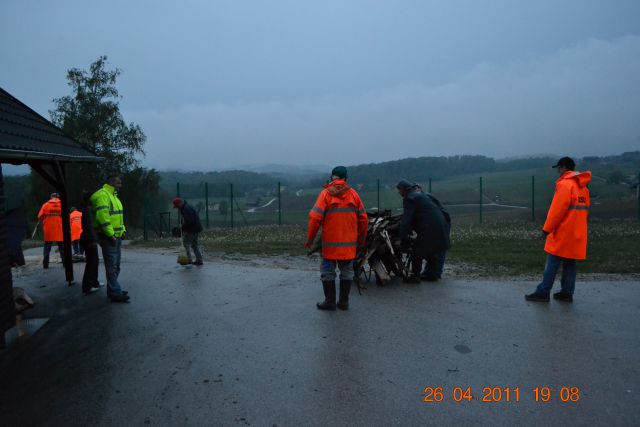 Postavljanje mlaja v Dolgi Gori - foto