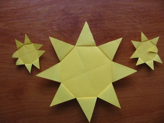Origami sonce
