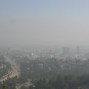 Razgled na LA (v bližini je bil požar, zato se zaradi dima ne vidi dobro)