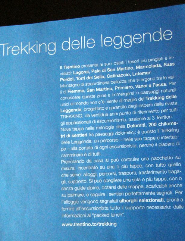 1 - Trekking delle leggende - predstavitev