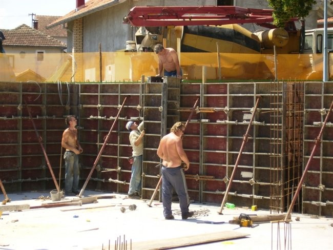 Betoniranje zida - foto povečava
