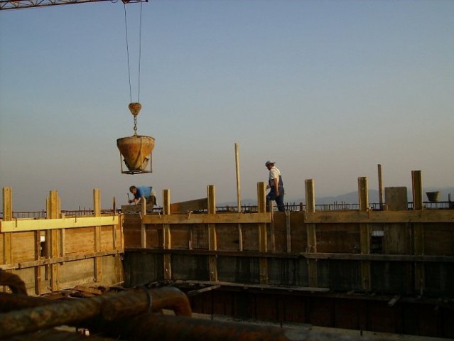 Betoniranje osnove za kupolu - foto