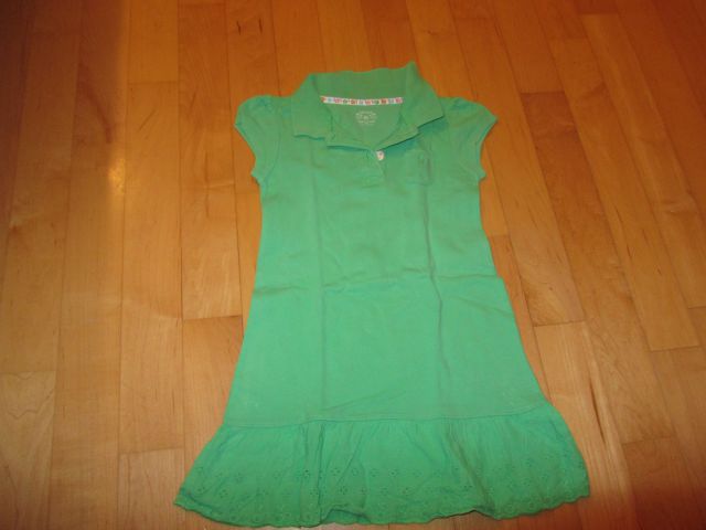 Carters zelena polo oblekica 4 leta, realno 4-6, 5 eur