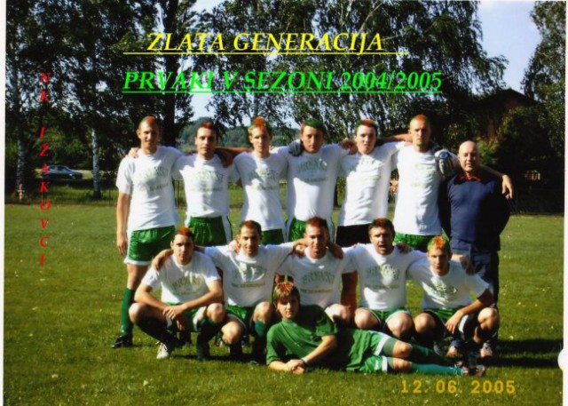 NK Ižakovci prvaki v sezoni 2004/05 (16zmag,3neodločeni,2poraza/21 tekem)
