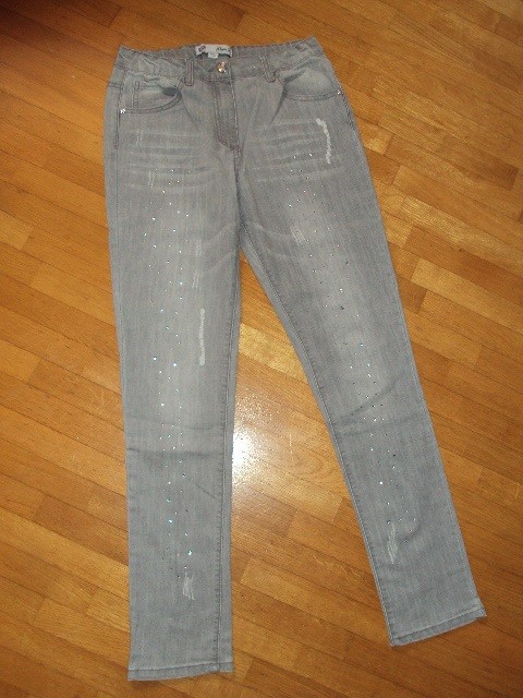 št.164 sive jeans hlače - 5€