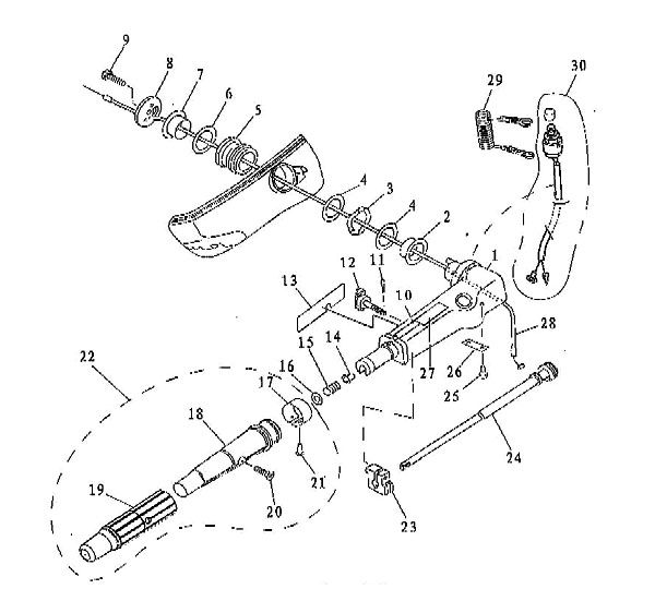 Parsun F5BMS 5HP deli (exploded view parts) - foto