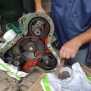 Predelava motorja Volvo Penta MD7B na hlajenje s sladko vodo