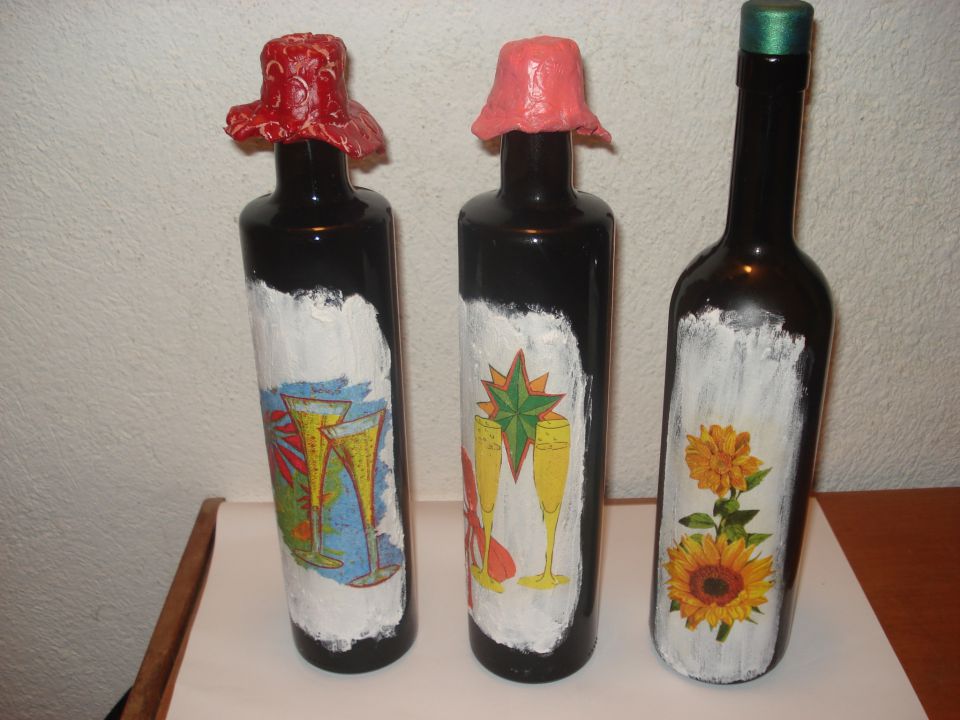 poslikane steklenice