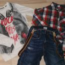 Zara kavbojke, s oliver srajca, c&a majica134-140