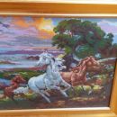Gobelin konji...natančno izdelan in okvirjen..100€
