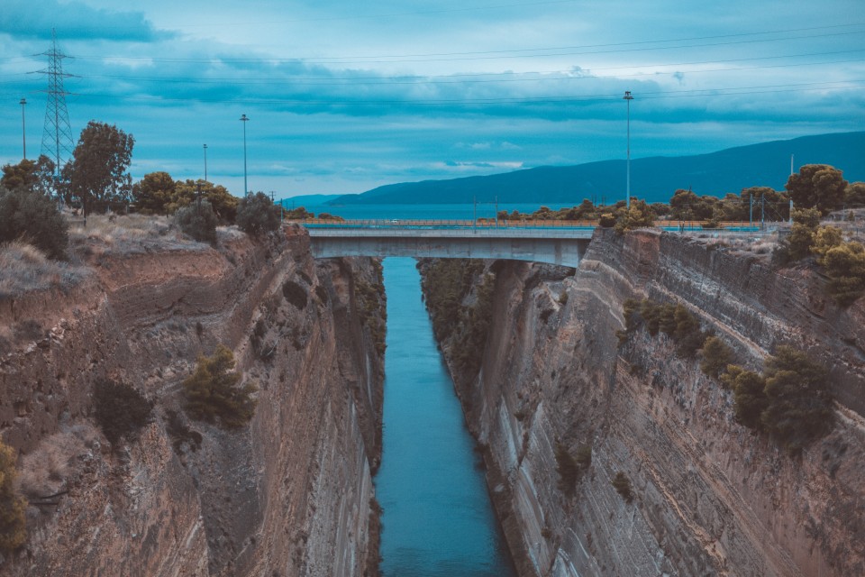 Korintski kanal - grčija - foto povečava