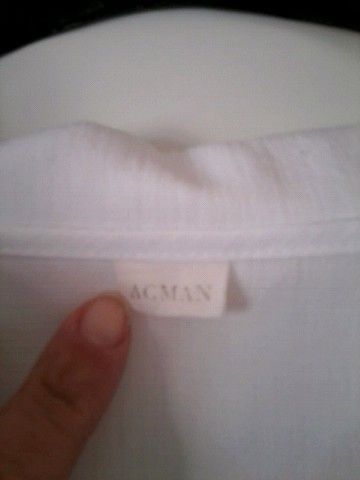 Bela bluza, dolg rokav, znamka Acman številka 56