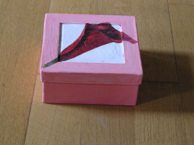 škatla za darilo - servietna tehnika