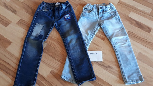 Hlače kavbojke jeans 110/116 10€ oboje