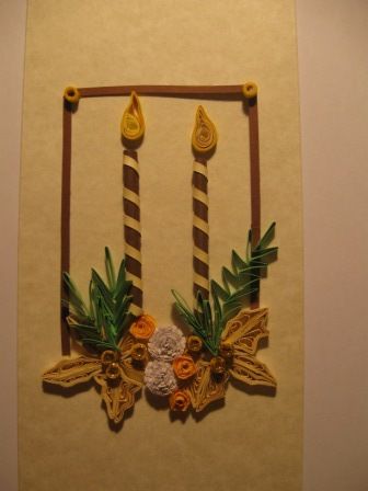 Quilling novoletne voščilnice - foto povečava