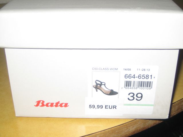 Usnjeni sandali BATA, št. 39 - NOVI! - foto
