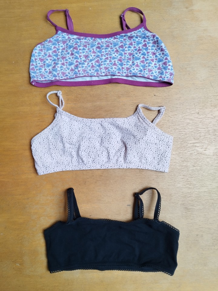 3 x top, modrček 134 - 140 =3 eur
