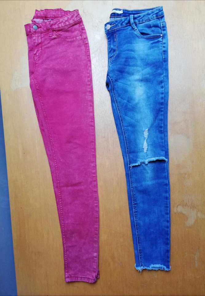 2 x kavbojke 34 - 36 = 8 eur komplet.