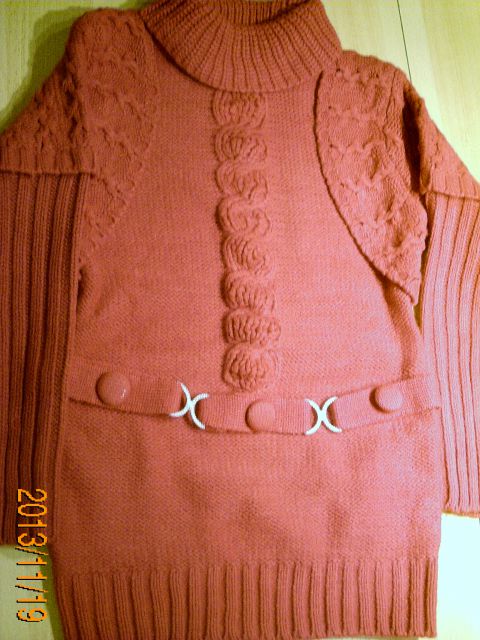 Pletena pulover z okrasnim bolerčkom vel.134-140 nikoli oblečen