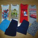 3x pižama kratek rokav 110-116 - 9 eur