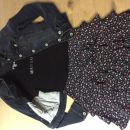 Mango majica, krilo Pimkie, jeans jakna S