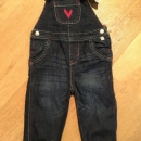 jeans hlače z naramnicami, 80