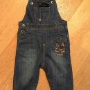 jeans hlače z naramnicami, 12 m