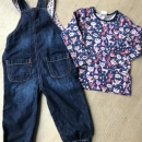jeans hlače zadaj in majica HM