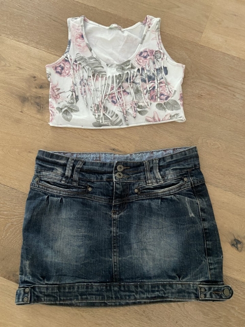 Top s-m, jeans krilo