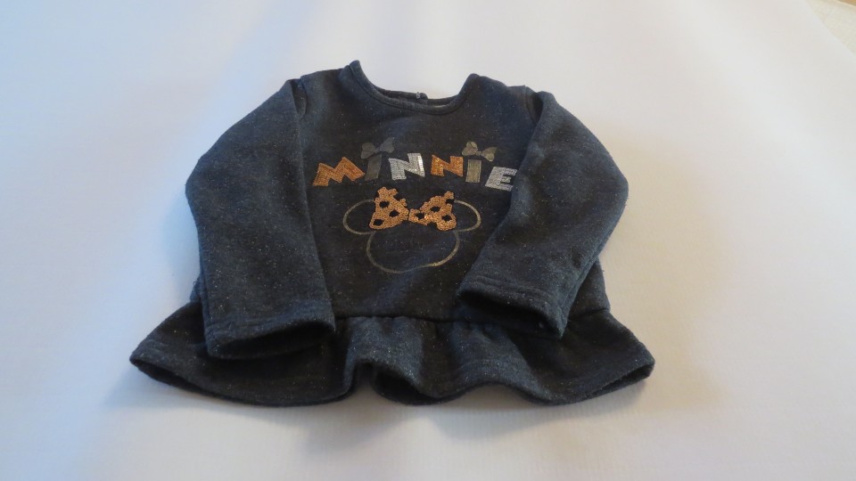Krasen puloverček disney minnie z bleščicami 18-24m,4,90E