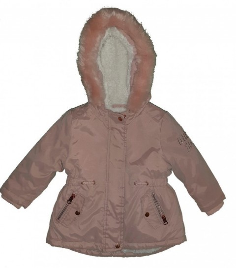 Roza zimska bunda podložena z mucko Primark 12-18m,12,90E