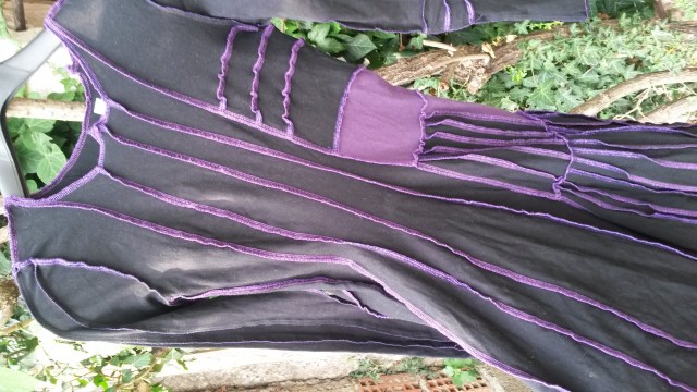 Unikat crno lila obleka