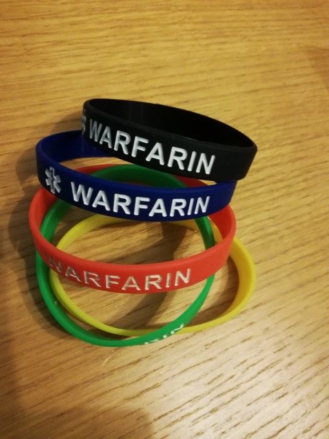Medicinska  zapestnica Warfarin Marevan