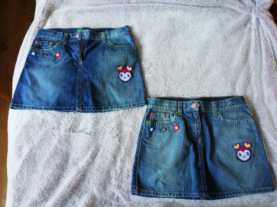 Benetton kratko jeans krilo ca 146 152