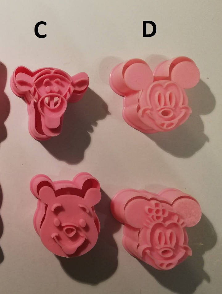 Pečat za piškote Medved Pu, Minnie, Miki