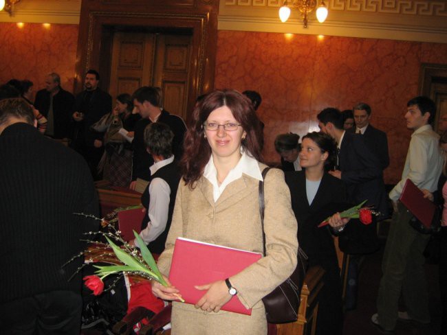 Anita with diploma