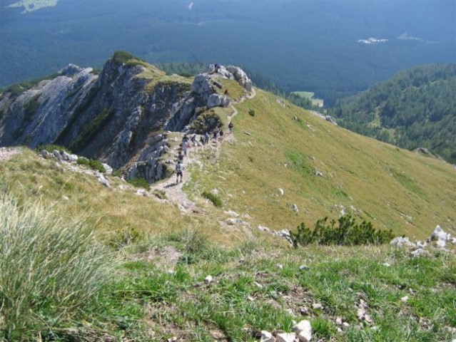 Pogled z vrha Viševnika proti Pokljuki. 