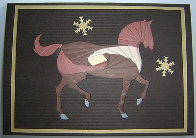 Iris folding za ljubiteljico konj