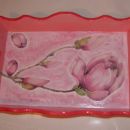 Pladenj, decoupage pittorico.