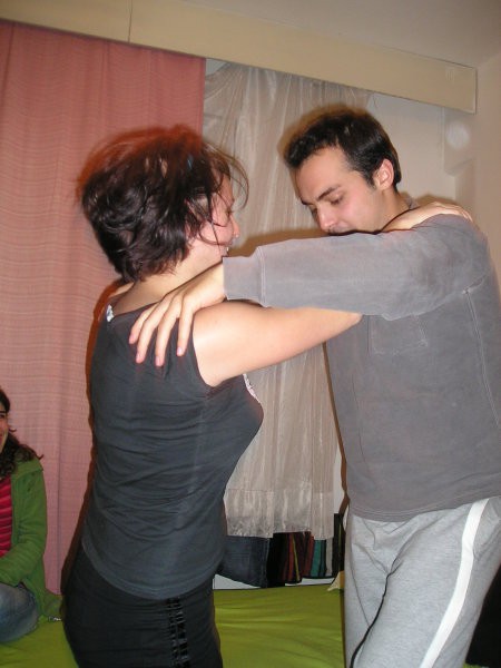 Zabava za moj rojstni dan: Sabina in David med plesanjem polke :D