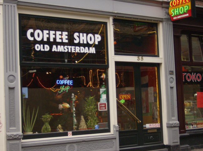 Coffee shop v amsterdamu