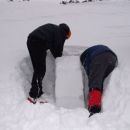 Prikaz Bavarske metode preizkusa trdnosti snega za nevarnost plazenja