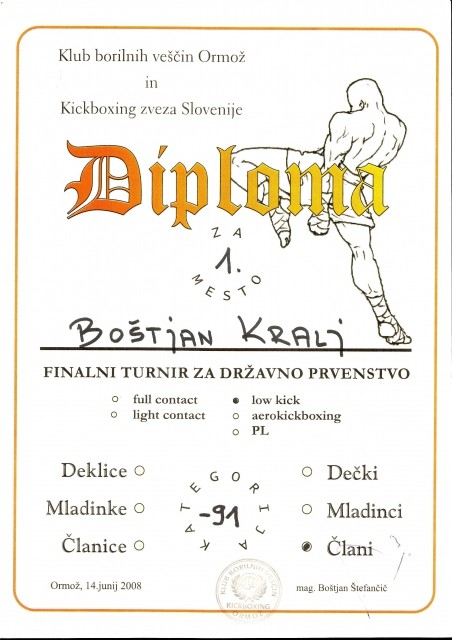 TEKMA LOW KICK 2008 ORMOŽ - foto
