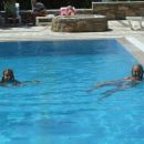 Tedy and Boli in the pool