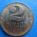 2 Dinara 1938 - front